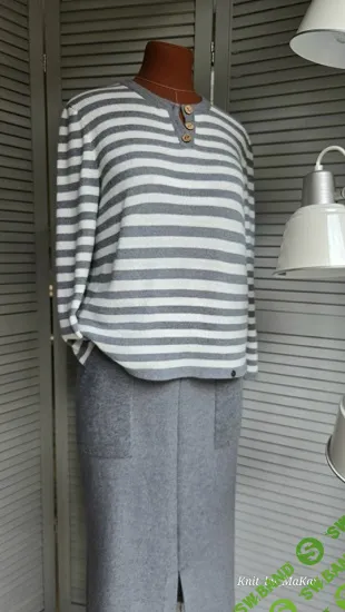 [Машинное вязание] Джемпер Полосатый ребус [Татьяна Макаренко]