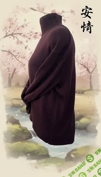 [Машинное вязание] Джемпер с японским плечом «Ансей» [Ольга Юрьева]