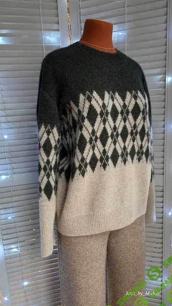 [Машинное вязание] Джемпер "ЗАПАХ ХВОИ" [Татьяна Макаренко]