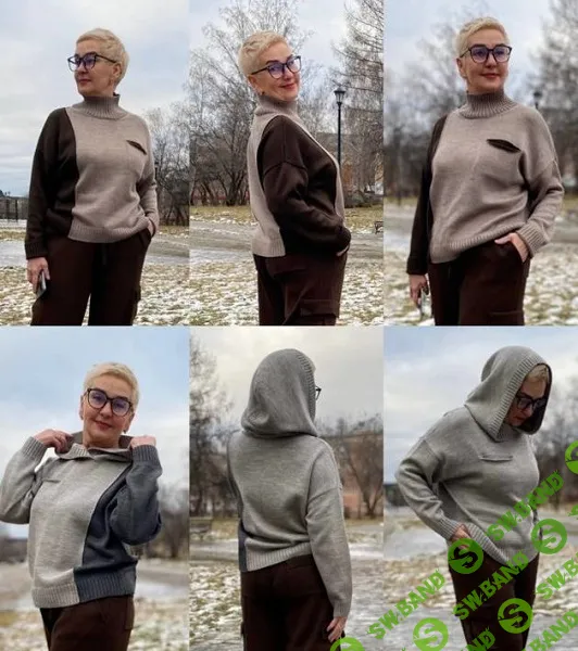 [Машинное вязание] Джемперы "Сладкая парочка" [Ольга Юрьева]