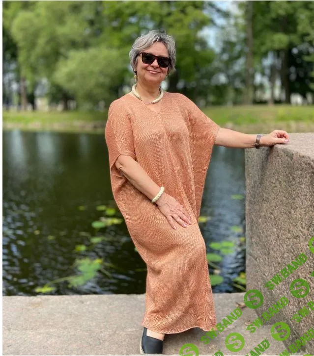 [Машинное вязание] Платье кокон [Only.Handiwork] [Ольга Крикунова]