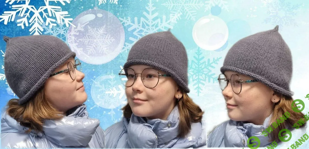 [Машинное вязание] Шапка с пипкой [Ольга Юрьева]