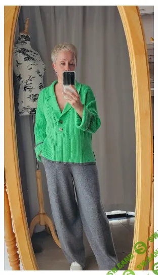 [Машинное вязание] Совместник "Брюки-бананы" (большая свобода облегания) [Татьяна Макаренко]