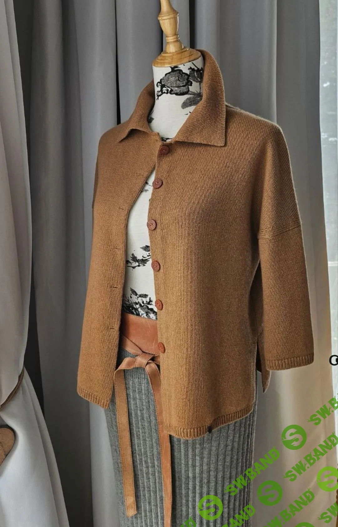 [Машинное вязание] Совместник рубашка Camel [Татьяна Макаренко]