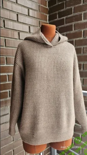 [Машинное вязание] Совместник "Худи с капюшоном" [Татьяна Макаренко]