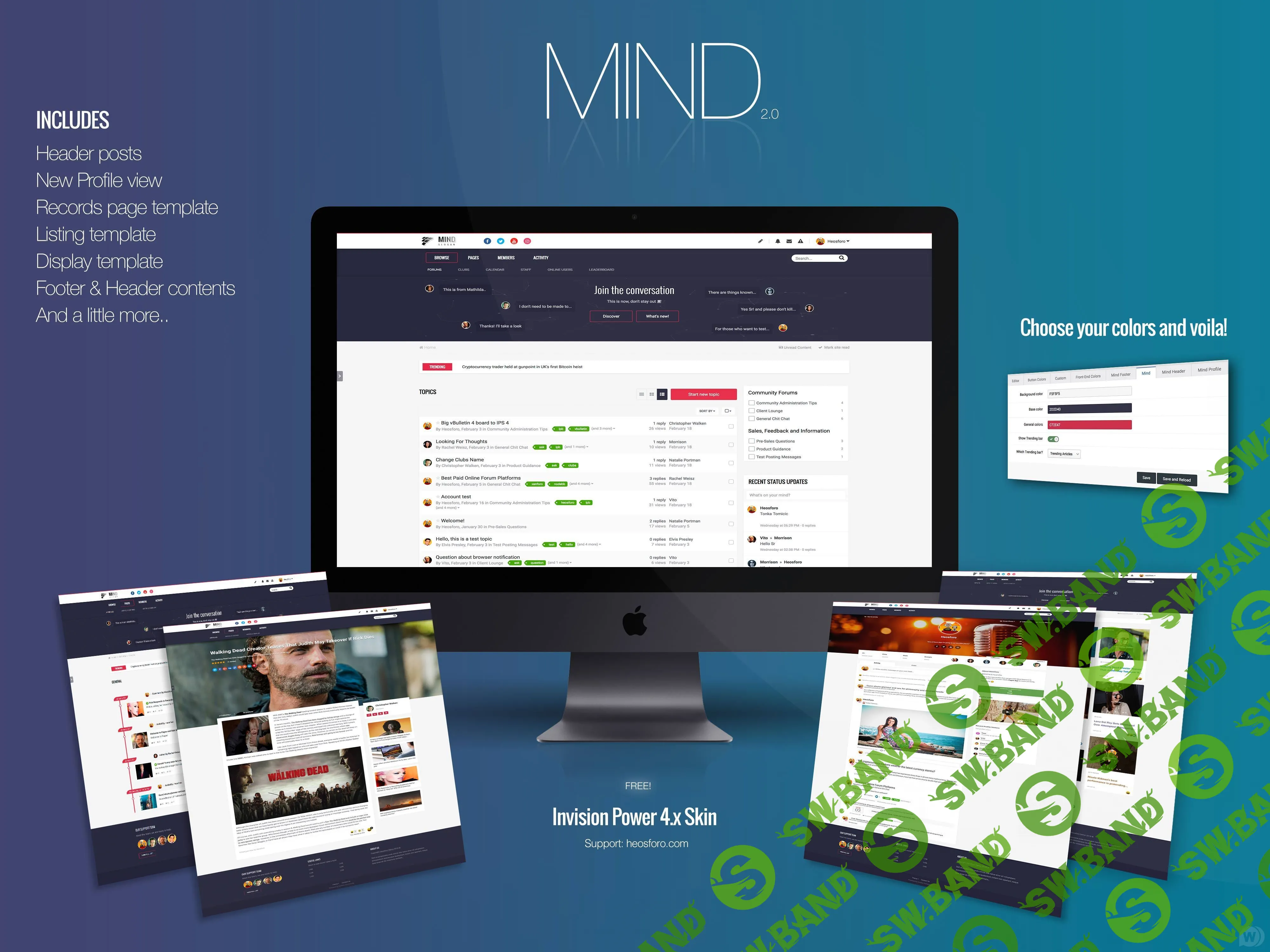 Mind 2.1.0.6 - современный стиль для IPS 4.3