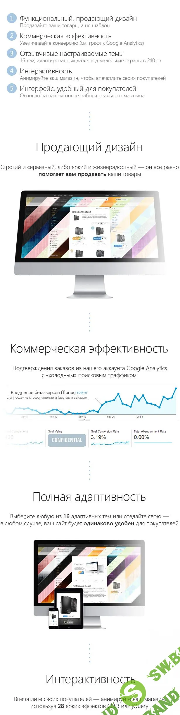 Moneymaker - продающий интерактивный шаблон 1.1.4