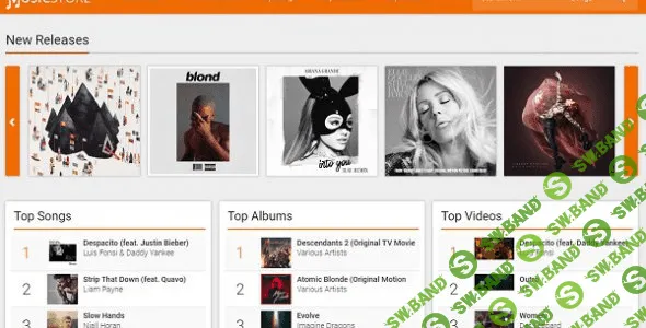 MusicStore v1.0 - скрипт музыкального сайта