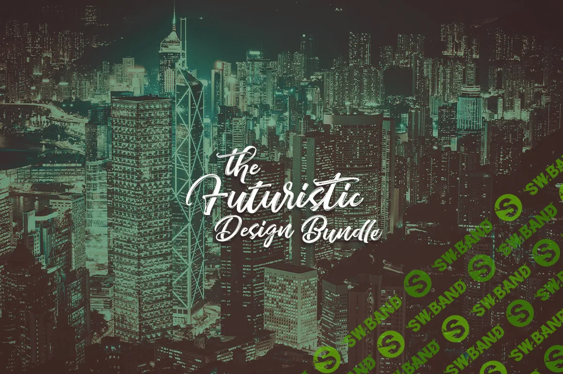 Набор Футуристического Дизайна - Шрифты и Графика - Более 4600 элементов