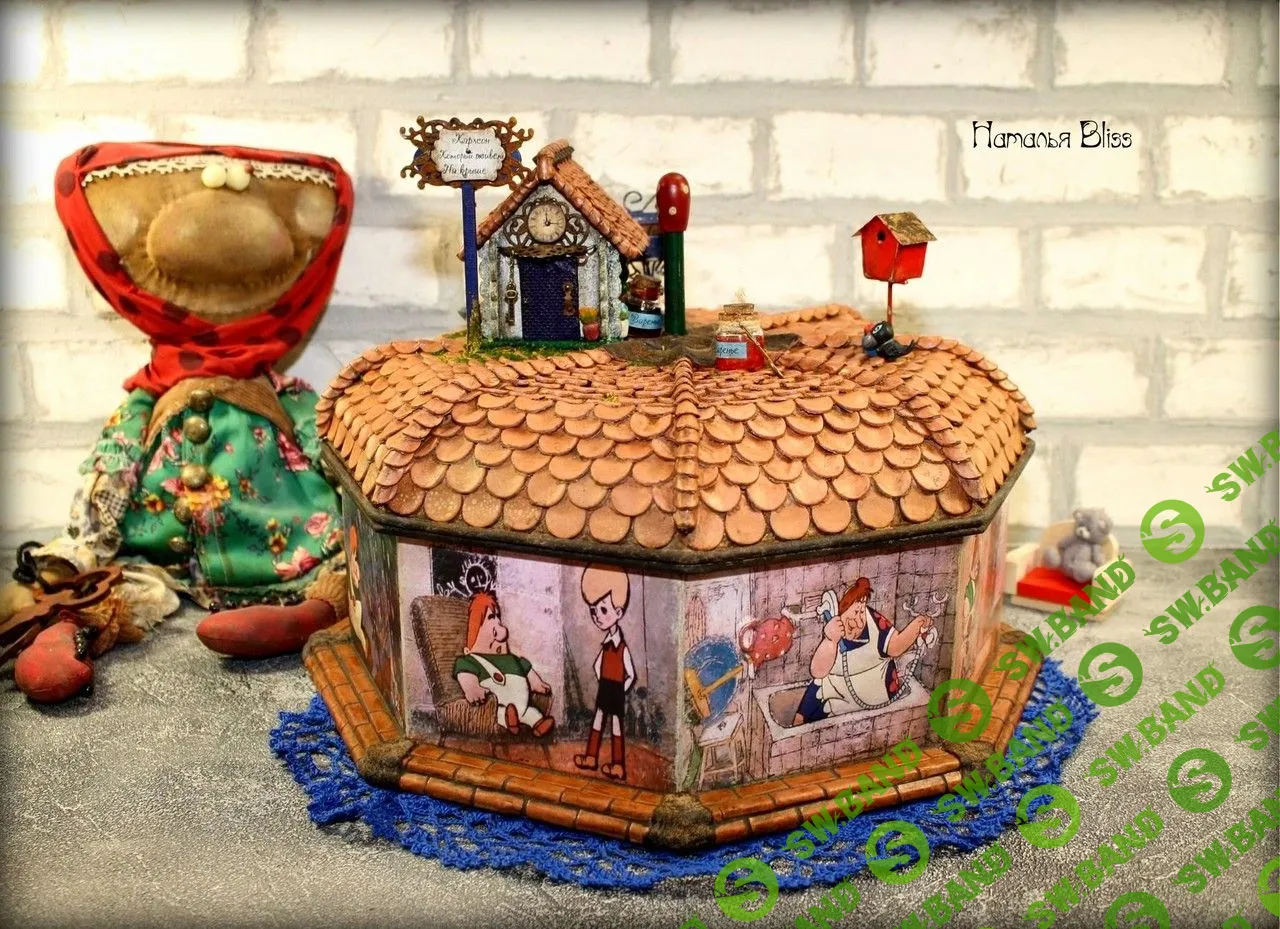 [Наталья Блисс] Комплект из 3-х мастер-классов: Мир фотофонов + Часы «Сумерки» + Короб «Карлсон, который живет на крыше» (2019)