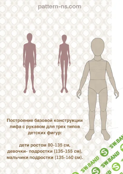 [Наталья Волосатова] Построение БК лифа с рукавом для трех типов детских фигур (2024)