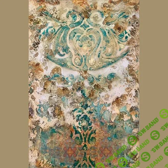 [Наталья Жукова] Живописные фактуры, интерьерное микс медиа панно (2019)