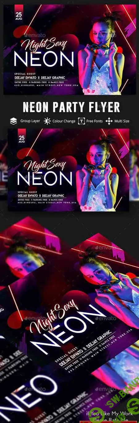 Neon Party Flyer