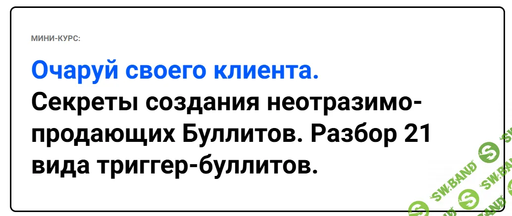 [Никита Корытин] Очаруй своего клиента. Секреты создания неотразимо-продающих Буллитов (2024)