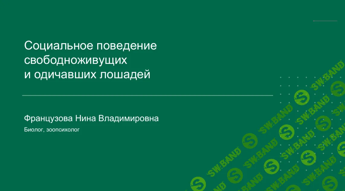 [Нина Французова] Социальное поведение свободноживущих и одичавших лошадей (2024)