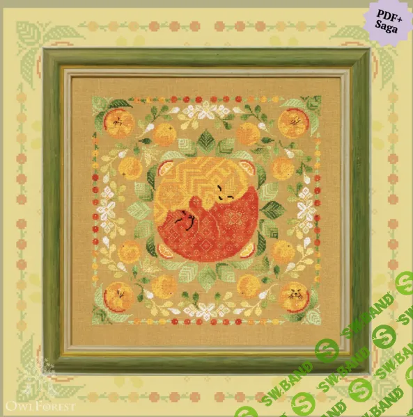 [Нина Полякова] Электронная схема "Мандариновые котики, Совиный лес" (2025)