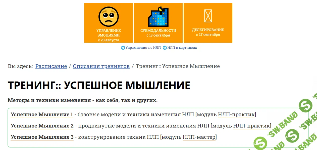 [НЛП-практик] Успешное мышление 1 (2019)