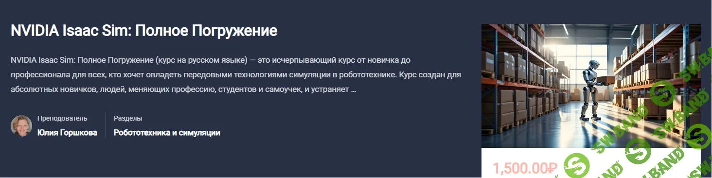 Nvidia Isaac Sim: Полное Погружение [Ermita] [Юлия Горшкова]
