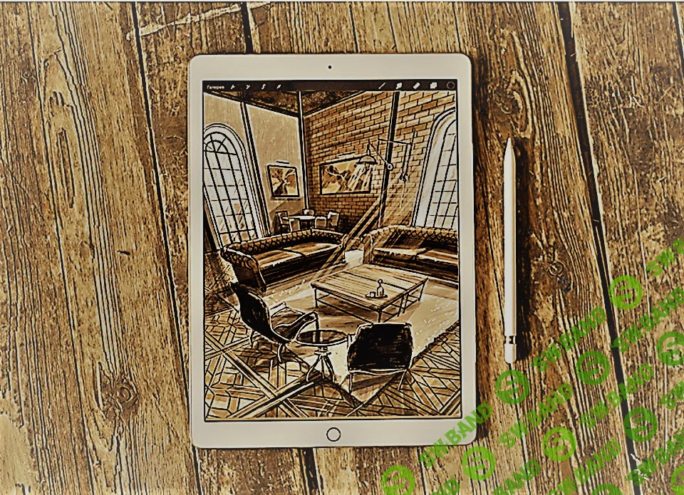 [Ольга Каминская] Видео-курс скетчи интерьера на IPAD