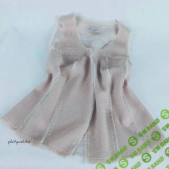 [Ольга Петрова] Жакетик без рукавов на шифоновой подкладке (2018)