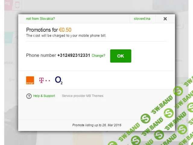 [Osclass] SMS Payment Plugin