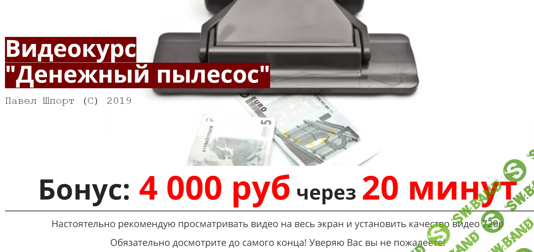[Павел Шпорт] Система "Денежный пылесос" (2019)