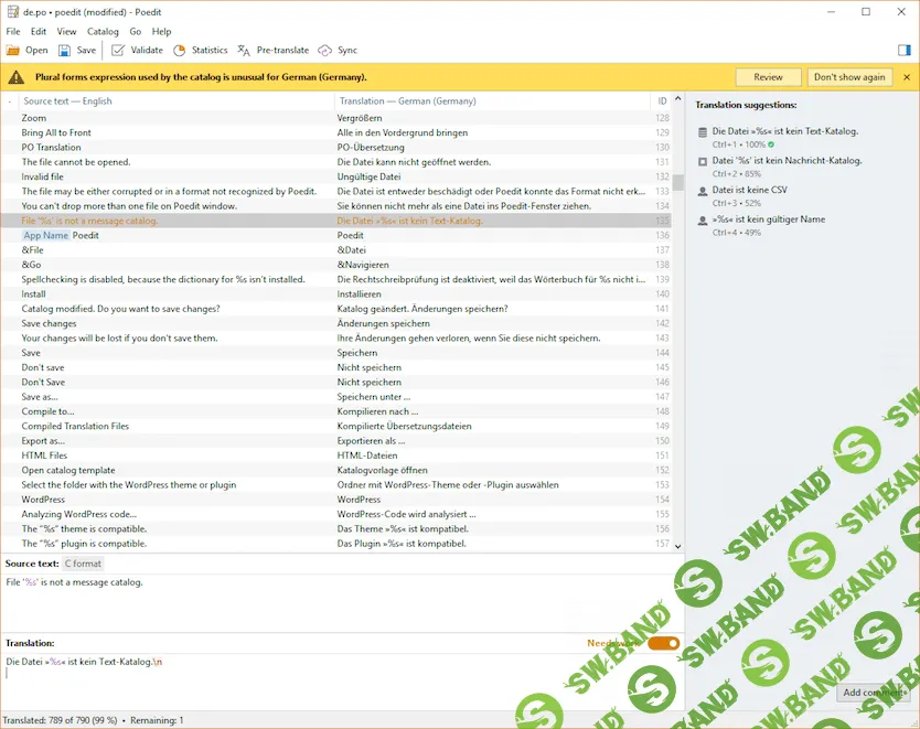 Poedit Pro v2.0.1 Portable Rus - программа для локализации веб-ресурсов