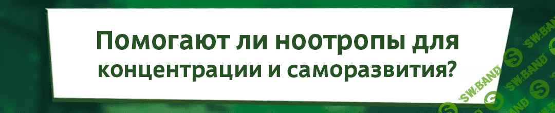 Помогают ли ноотропы для концентрации и саморазвития?