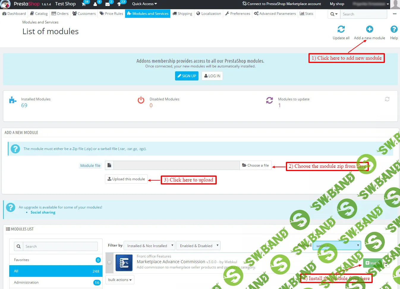[PrestaShop] Marketplace Advance Commission