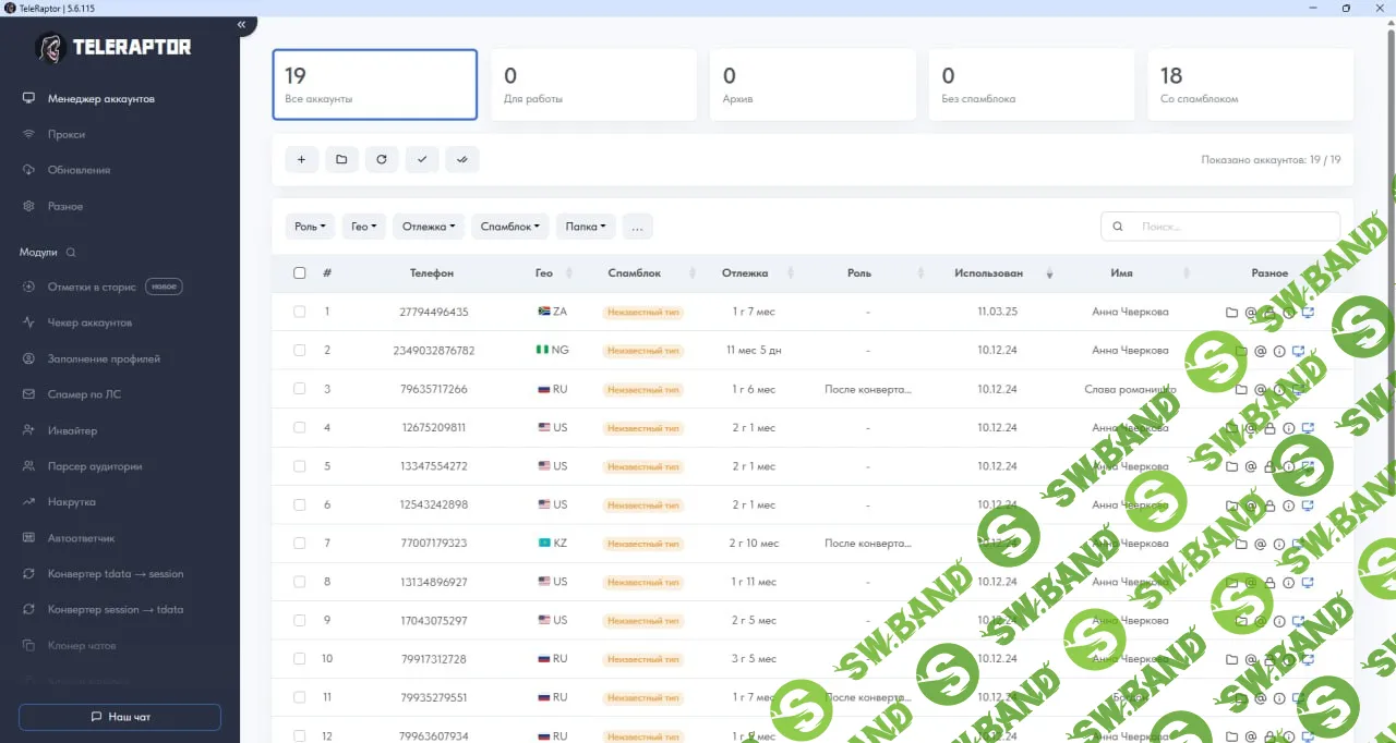 Продажа мощного софта Raptor  для продвижения в телеграм