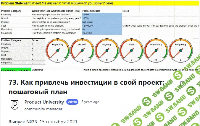[Product University] Как привлечь инвестиции в свой проект пошаговый план (2021)