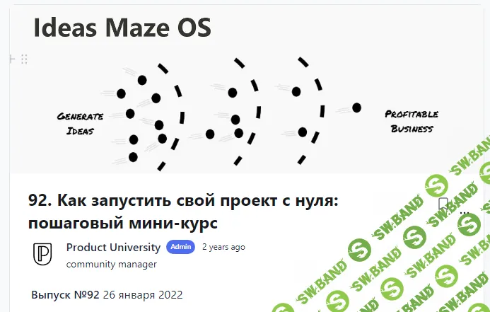 [Product University] Как запустить свой проект с нуля пошаговый мини-курс (2022)