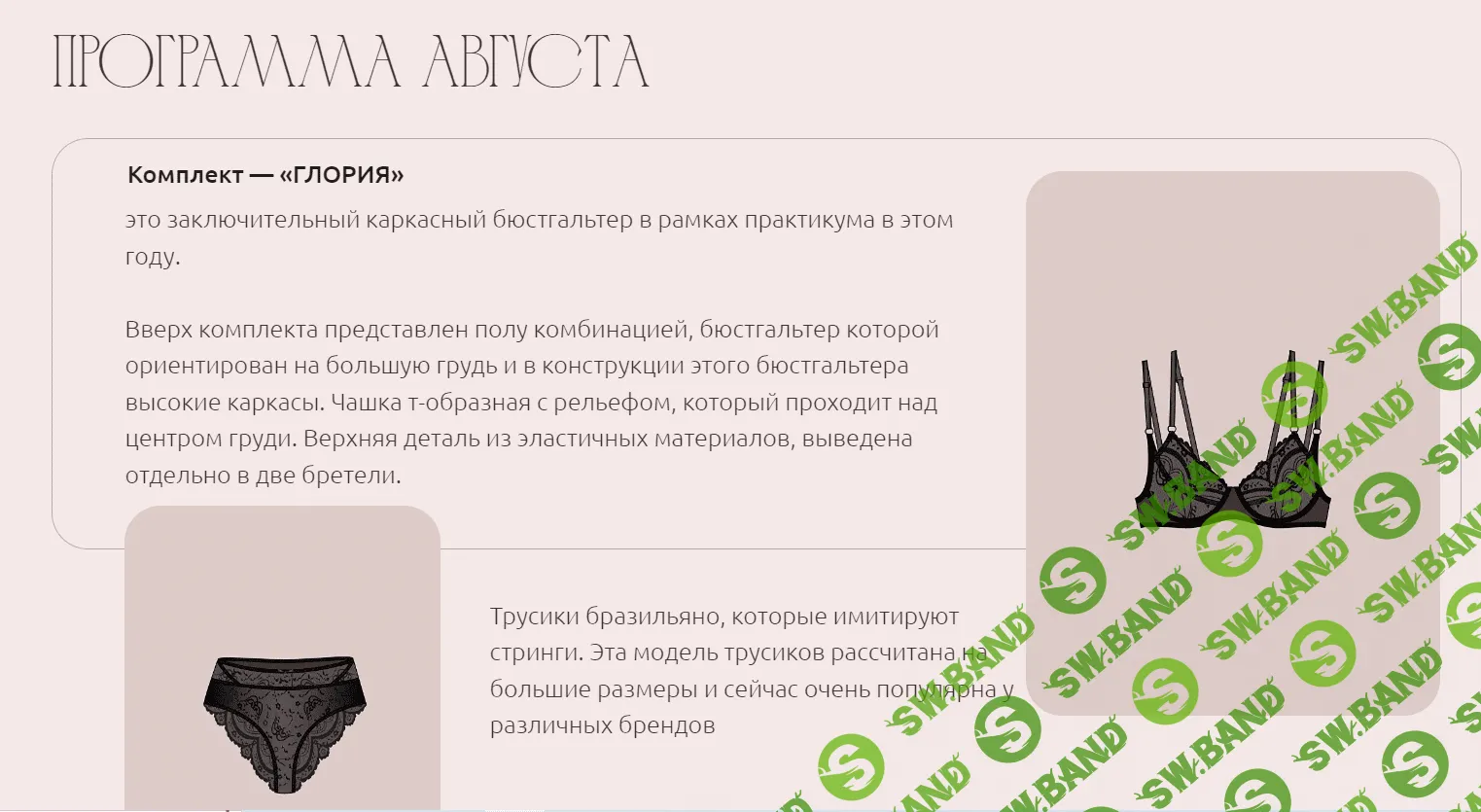 [proshitye, Евгения Макаренко] Бельевой практикум. Пакет август (2023)