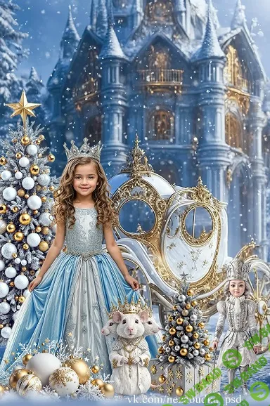 [PSD] Коллаж Зимний замок [Незабудка] [Любовь Левицкая]