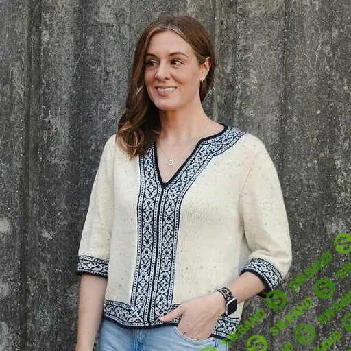 [Rachel Illsley] Пуловер с жаккардовой отделкой спицами Taverna (2025)