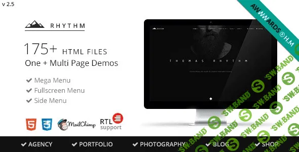 Rhythm v2.9.6 — многоцелевой HTML шаблон