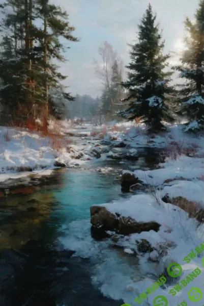 [Рисуем дома, Ирина Шпакова] Зимний ручей (2026)