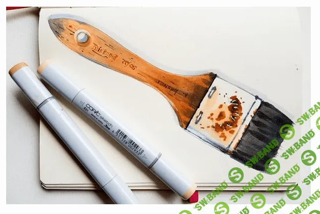 Рисуем маркерами. Вещицы с блошиного рынка