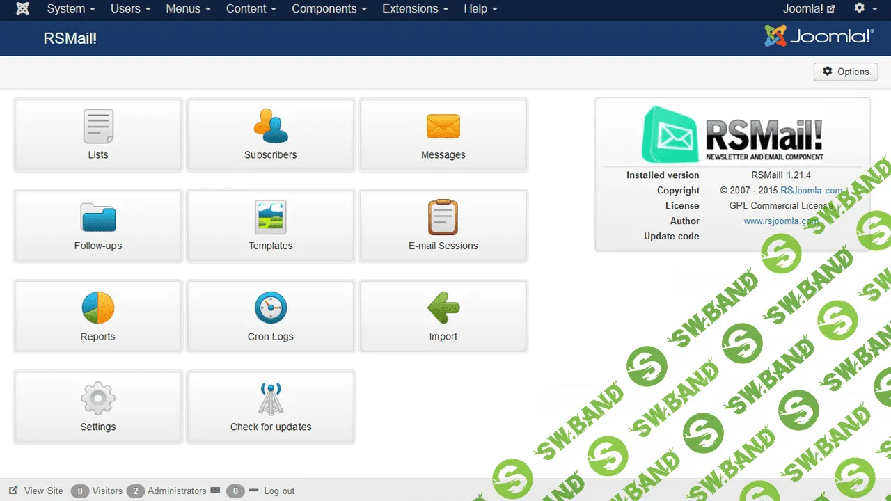 [rsjoomla] RSMail! v1.22.15 - компонент email рассылок для Joomla