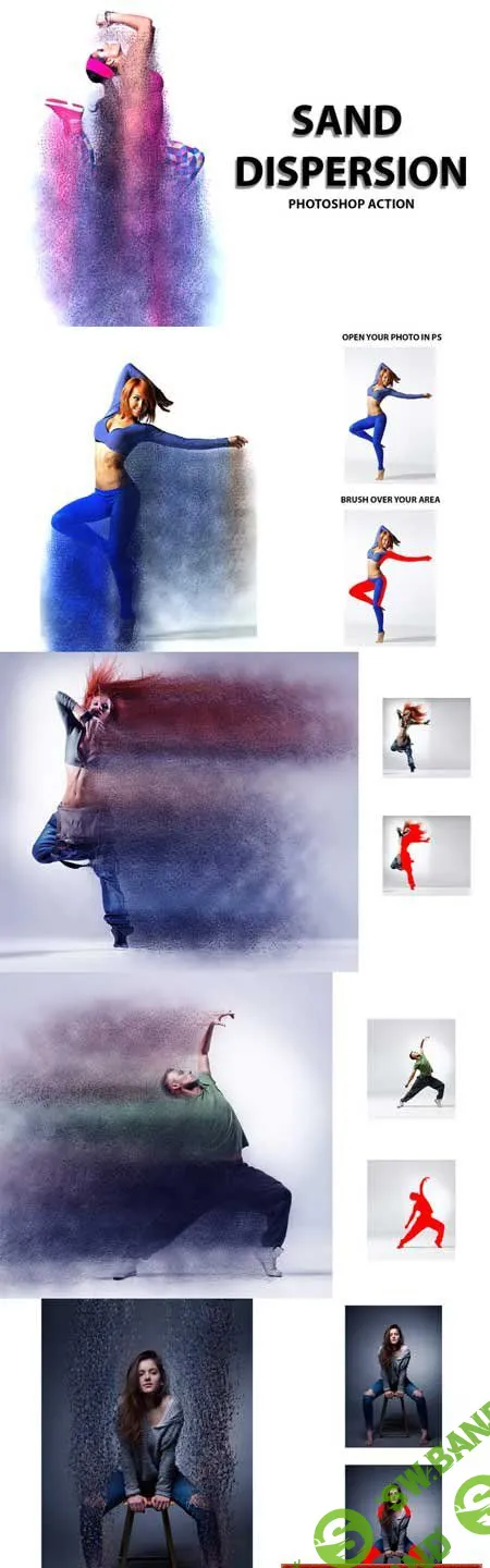Sand Dispersion Photoshop Action Thehungryjpeg