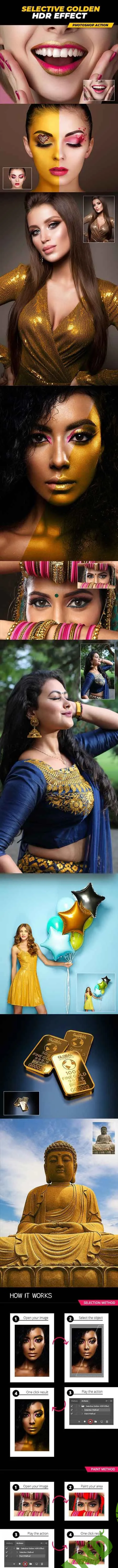 Selective Golden HDR Effect