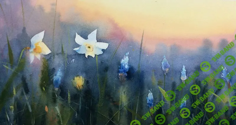 [Сергей Курбатов] Первоцветы - Акварельный марафон. Нарциссы