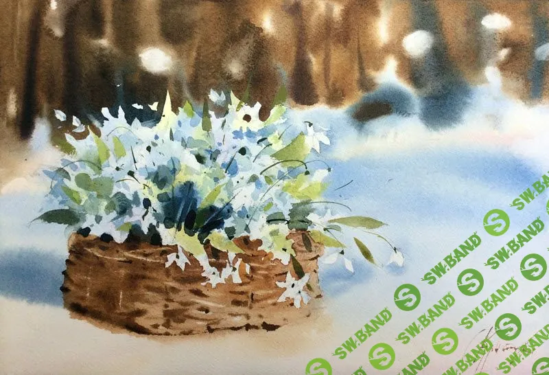 [Сергей Курбатов] Первоцветы - Акварельный марафон. Подснежники