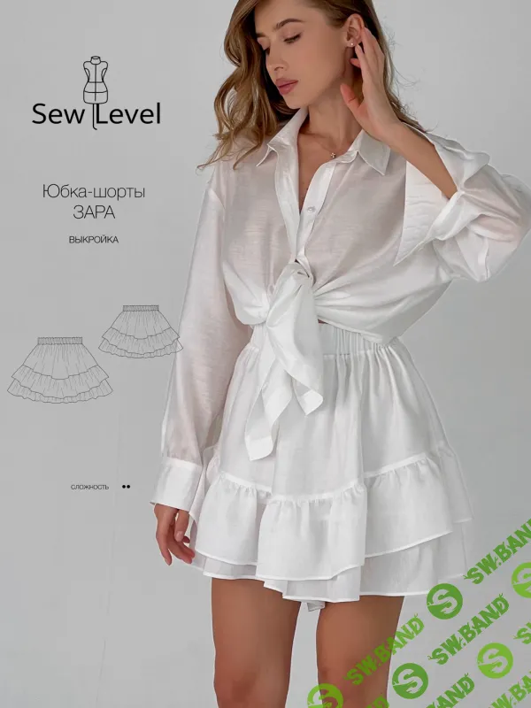 [SewLevel] Юбка-шорты Зара. Размер 40-52. Рост 161-166 (2024)
