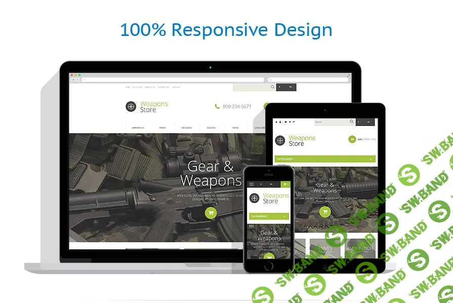 Шаблон Weapons Collection OpenCart Template