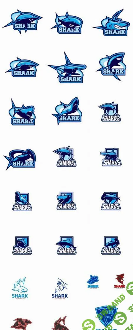 Shark business logo vector image 25 EPS