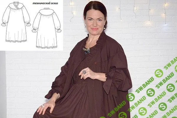 [Шитье] Платье с круглой кокеткой [Диктанты портного] [Вера Борисюк]