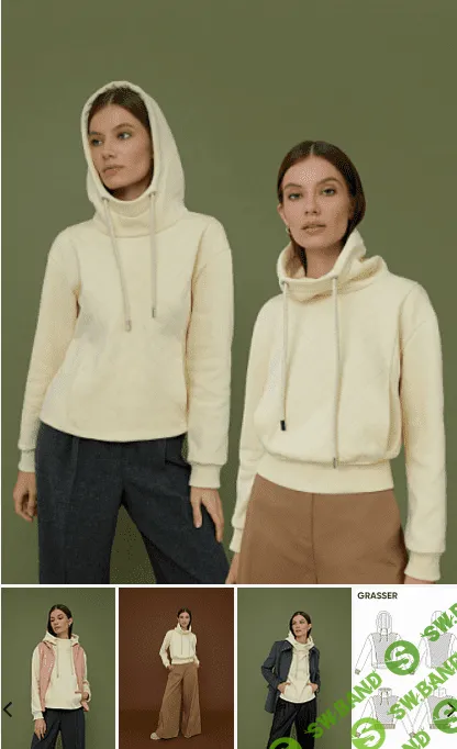 [Шитьё] [Grasser] Худи и свитшот №862. Размер 38-56. Рост 164-179 (2021)