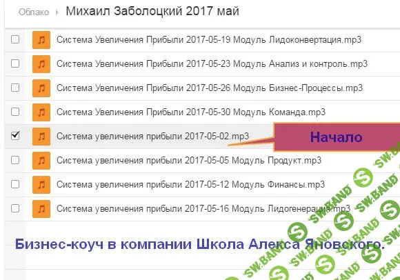 Система увеличения прибыли - май 2017 (Михаил Заболоцкий)