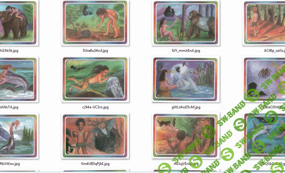 Сканы колоды метафорических карт Дитя и Зверь